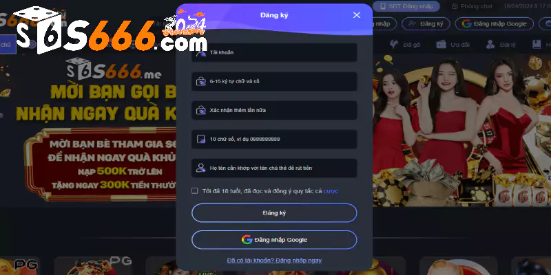 Quy định khi đăng ký tài khoản S666