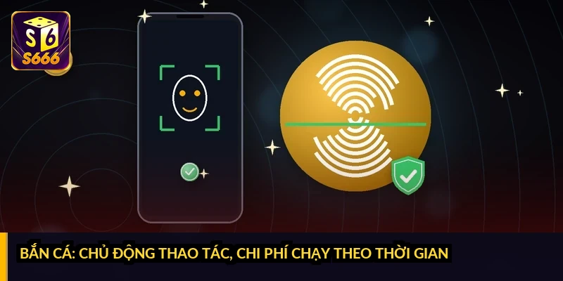 Ảnh chụp màn hình giả định sảnh bắn cá trên điện thoại ngang, có thanh chọn mức đạn và đàn cá nhiều kích cỡ